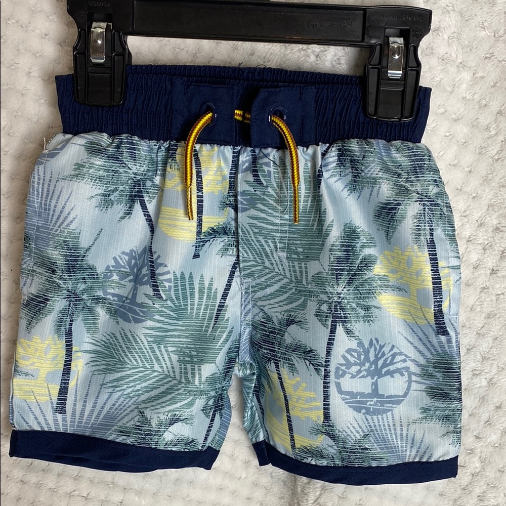 Timberland Tropical Palm Trees Print Kids Swim Trunks Shorts